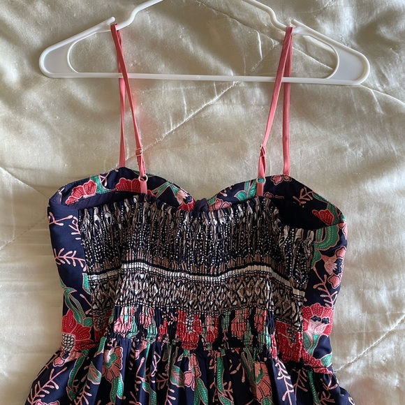 Band of Gypsies Floral Coral Pattern Bustier Dress - Picture 6 of 13